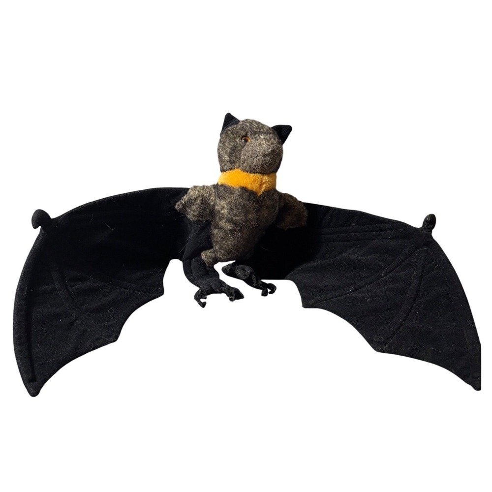 Black Bat Stuffy Large Wings  wing tip to wing tip is 31" bat body is 11" long
